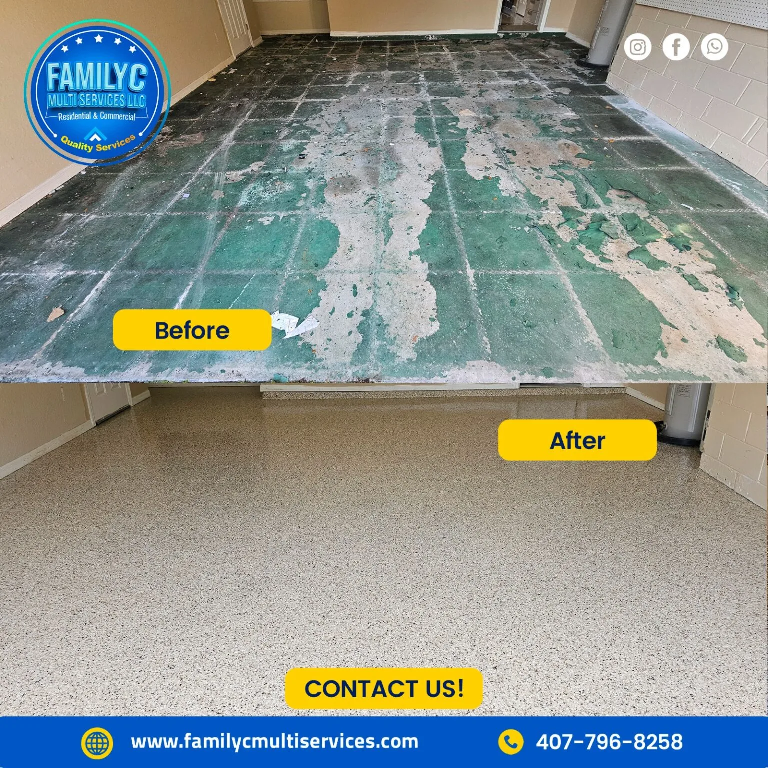 Epoxy flooring and concrete contractor services in Central Florida